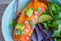 Smothered Baked Veggie Burritos