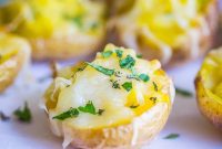 Creamy Garlic Herb Twice-Baked Baby Potatoes