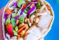 Asian Peanut Tofu Crunch Wraps