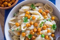 Velvet Vegan Alfredo and Crispy Chickpea Delight
