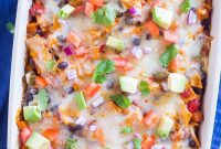 Golden Butternut and Black Bean Enchilada Bake