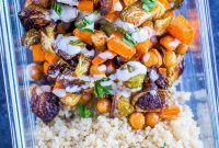 Golden Roasted Sweet Potato Chickpea Bowls