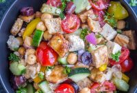 Aegean Chopped Salad with Golden Pita Crisps