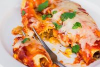 Spaghetti Squash Noodle Black Bean Enchiladas