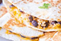 No-Fuss Rice and Bean Quesadillas