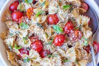 Vibrant Bruschetta Pasta Salad with Parmesan