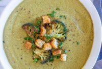 Golden Roasted Broccoli Creamy Soup