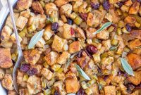 Crisp Apple and Fragrant Sage Vegan Stuffing