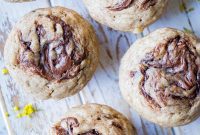 Nutella Marbled Banana Muffins