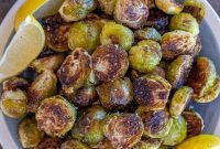 Crispy Lemon Pepper Roasted Brussels Sprouts