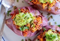 Plant-Powered Sloppy Joe Stuffed Sweet Potatoes