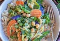 Hearty Chickpea and Vegetable Thai Green Curry