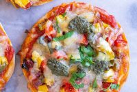 Savory Roasted Vegetable Tortilla Pizzas