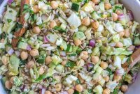 Vibrant Chickpea & Cabbage Medley with Cucumber