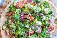 Broccoli Salad Hummus Pita Pockets