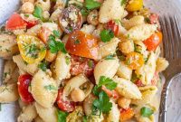 Sun-Kissed Herby Parmesan Tomato Pasta Salad