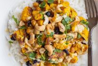 Golden Roasted Cauliflower with Coconut Curry Tahini