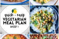 Simple Vegetarian Meal Plan Week One