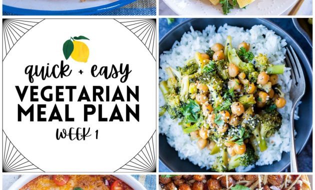Simple Vegetarian Meal Plan Week One - Yarput