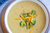 Velvety Broccoli Cheddar Soup with Fresh Vegetables