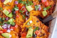Fiesta Rice and Bean Bake
