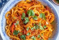 Creamy Red Thai Coconut Noodle Bowl