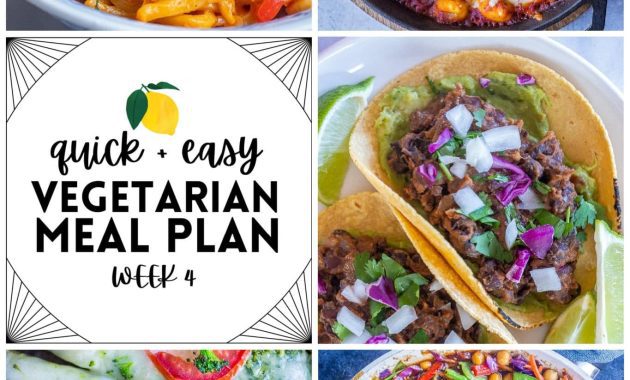 Quick & Easy Vegetarian Meal Plan - Week 4 - Yarput
