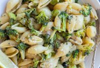 Golden Roasted Broccoli and Garlic Parmesan Pasta