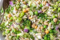 Bright Lemon Dill Orzo Broccoli Salad