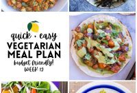 Affordable Vegetarian Meal Plan for Week 12