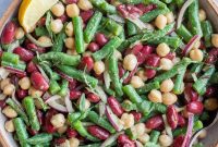 Vibrant Bean Trio with Zesty Basil Dressing