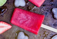 Tangy Strawberry Rhubarb and Lime Pops