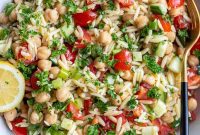 Vibrant Mediterranean Orzo & Chickpea Salad