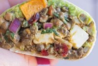 Golden Sweet Potato and Curried Lentil Wraps
