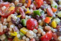 Mediterranean Pearl Couscous with Four Beans