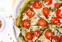 Sun-Kissed Roma Tomato Pesto Pizza Gluten-Free Vegan