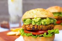 Zesty Sweet Potato Green Chili Burgers