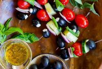 Sun-Kissed Chèvre Stuffed Olive Skewers