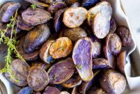 Lemon Dijon Thyme Roasted Purple Potatoes