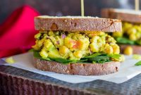 Golden Curry Chickpea Sandwiches