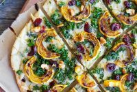 Roasted Delicata, Kale & Parmesan Flatbread