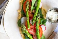 Vibrant Spring Vegetable Hummus Wraps with Fresh Herb Mayo