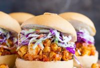 Smoky Tofu Chickpea BBQ Stacks