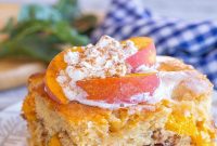 Golden Peach Crumble Cake