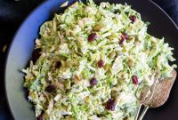Bright Brussels Sprout Slaw with Cranberry and Pepita Crunch