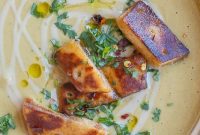Effortless Falafel Soup, Golden Pita Crunch