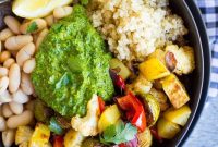 Emerald Pesto & Roasted Veggie Bowls