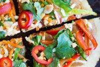 Effortless Thai Veggie Pita Pizzas