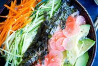 Vibrant Veggie Sushi Bowls with Tangy Radish Pickles