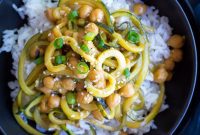 30-Minute Orange Ginger Chickpea Zoodle Bowls